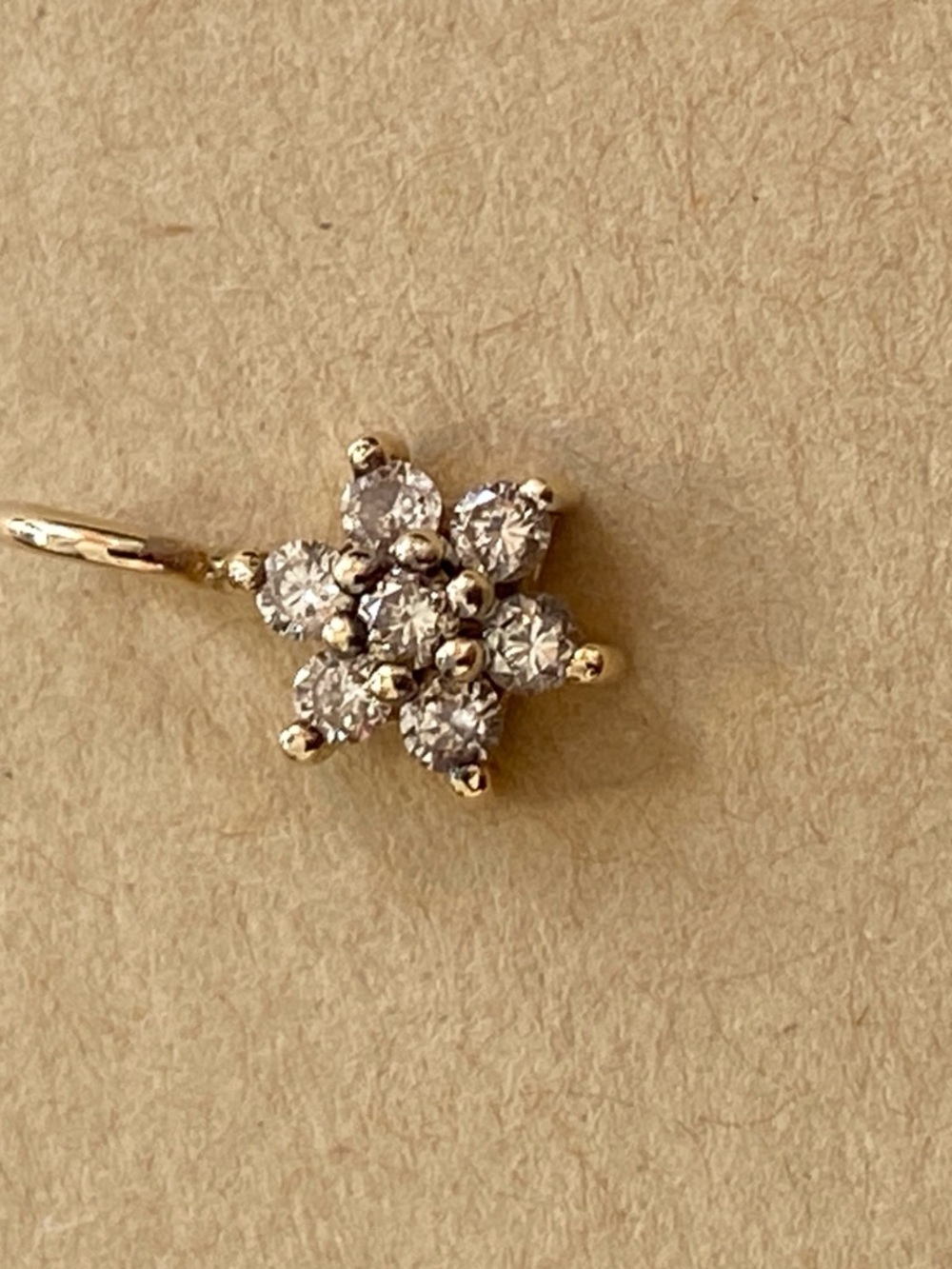 Petite Diamond Flower Pendant